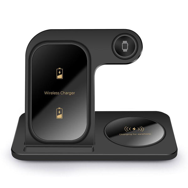 Wireless Charging Station for Apple Devices Foldable 3 in 1 Fast Charger Station Stand Dock for Iphone 16/15/14/13/12/11/X/8, Apple Watch & Airpods